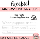 Fun Dog Facts Handwriting Practice - Free Printable