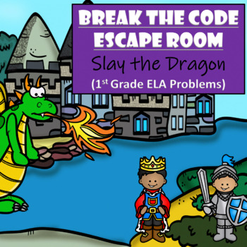 Preview of Fun Dragon Escape Room | 1st Grade Reading | Digital Google Forms | Teamwork