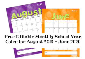 Printable Calendars Teaching Resources Teachers Pay Teachers