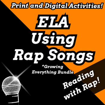 Preview of Fun ELA Activities for Middle School Using Rap Songs as Close Reading Passages