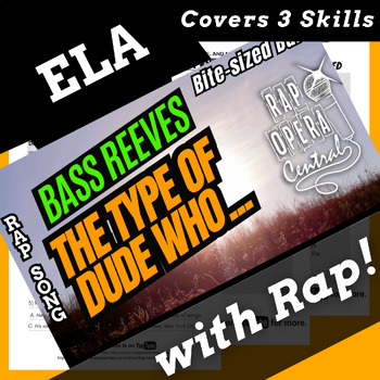 Preview of Fun ELA Worksheets and Activities for Middle School with Bass Reeves Rap Song