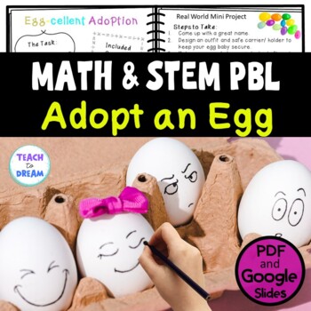 Preview of Fun Easter Math and STEM PBL Activities Adopt an Egg Digital & PDF