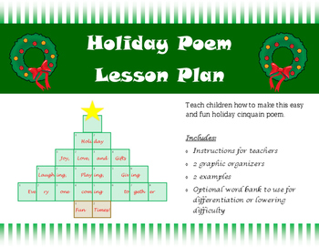 Fun & Easy 5 Line Winter Holiday Poem Lesson by ThatLittleDollarStore