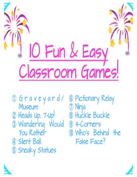 Preview of Fun & Easy Games For Your Classroom