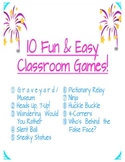 Fun & Easy Games For Your Classroom