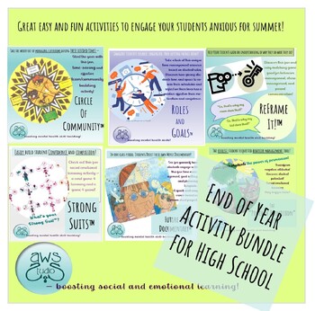 Preview of Fun, Easy, and Engaging End of the Year Activities for High School Bundle