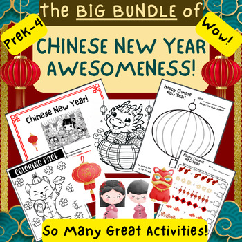 Preview of Fun & Educational! Chinese New Year Mini-Book, Activities, Clipart BIG Bundle!