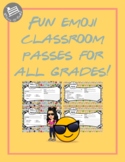 Fun Emoji Classroom Passes For All Grades | Printable Hall