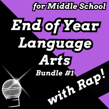 Preview of Fun End of Year Review ELA Reading Activities for Middle School Using Rap Songs