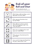 Fun End-of-Year Roll and Chat Activity Sheet. FREE!