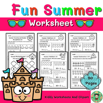 Preview of Fun End of Year Summer Activity Packet Summer Theme Worksheets