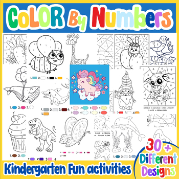 Preview of Color by Code Number | Fun End of the Year Activities | Animal Coloring Pages
