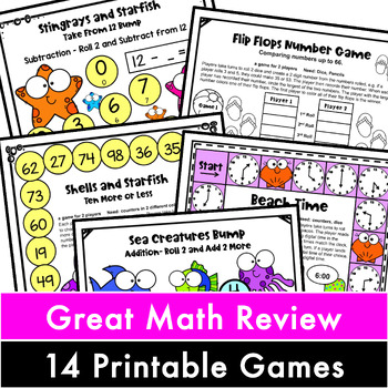 Fun End of the Year Activities - Math Games for 1st Grade - Summer