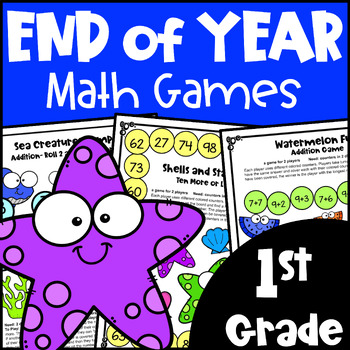 Preview of Fun End of the Year Activities - 1st Grade Math Games - Summer Packet