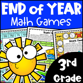 Preview of Fun End of the Year Activities - 3rd Grade Math Games - Summer Packet