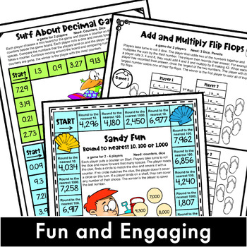 fun end of the year activities math games for 4th grade summer packet