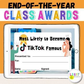 Preview of Fun End-of-the-Year Class Awards |Middle and High School|