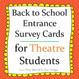 Fun First Day Entrance Survey Cards for Back to School The