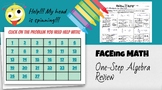 Fun FACEing Math - One-Step Algebra Assignment w/ rational