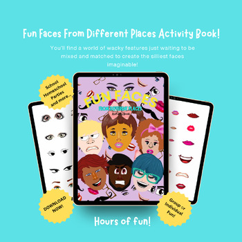 Preview of Fun Faces From Different Places Activity Book!