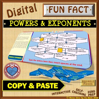 Preview of Fun Fact: Powers & Exponents (Google) Distance Learning
