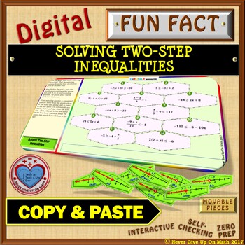 Preview of Fun Fact: Solve 2-Step Inequalities (Google) Distance Learning