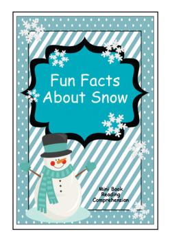 Preview of Fun Facts About Snow Mini Book Reading Comprehension