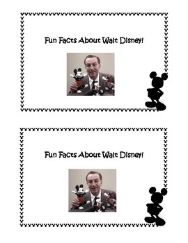 Preview of Fun Facts About Walt Disney Emergent Reader