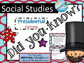 Preview of Fun Facts  PRESIDENTS DAY writing, bulletin board,note-taking