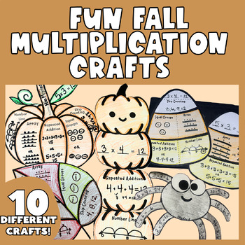 Preview of Fun Fall Multiplication Crafts Bundle