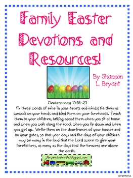Preview of Fun Family Easter Devotions and Resources!