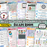 Fun Family Game Night Activity, Missing Homework Mystery, 