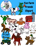 Fun Farm Friends Clipart for Creating Projects and Commerc