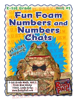 Preview of Fun Foam Numbers and Numbers Chats - K & 1st Grade Math, Unit 1