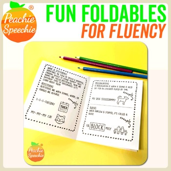 Fun Foldable Booklets for Fluency (Stuttering) by Peachie Speechie
