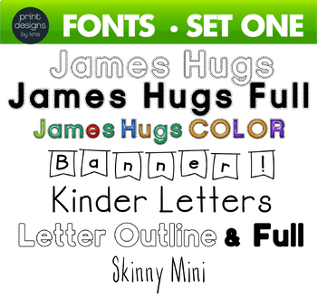 Preview of Fun Fonts - Handwriting Fonts - Color Fonts - SET ONE