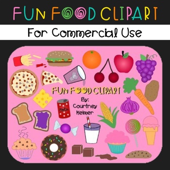 Preview of Fun Food Clipart for Commercial Use