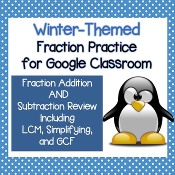 Preview of Fun Fraction Addition and Subtraction Review for Google Class-Distance Learning