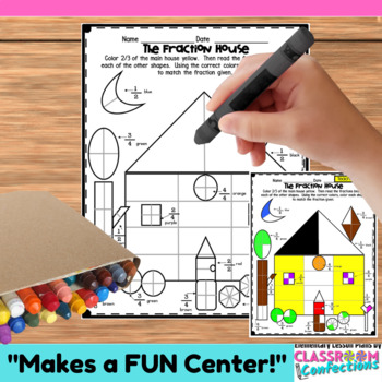 Preview of Fractions Worksheet: Fraction House