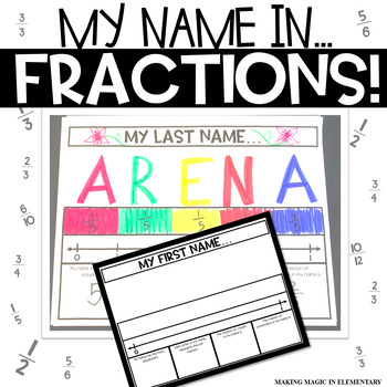 Preview of Fun Fraction Name Craft!