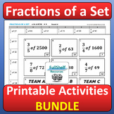 Fun Fractions of a Set or Number or Amount Review Games Ac