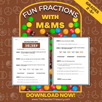 Preview of Fun Fractions with M&Ms