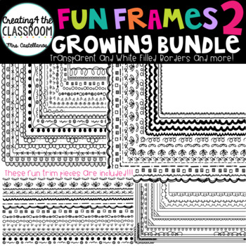 Preview of Fun Square Frames Clipart Bundle 2 {100+ Borders and Frames}