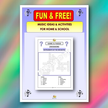 Fun Free CROSSWORD INSTRUMENTS OF THE ORCHESTRA by Little