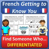 Fun French Back to School Getting to Know You Icebreaker A