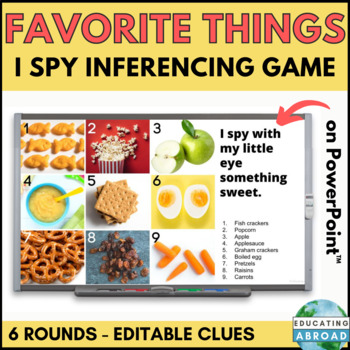 Preview of Fun Friday Game for Class Rewards: I Spy Digital Game Supports Academic Skills