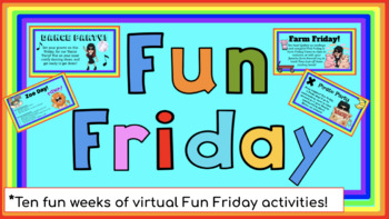 Preview of Fun Friday! Virtual/Editable/Bitmoji