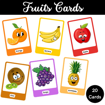 Preview of Fun Fruit Flashcards: Engaging Educational Tool for Kids