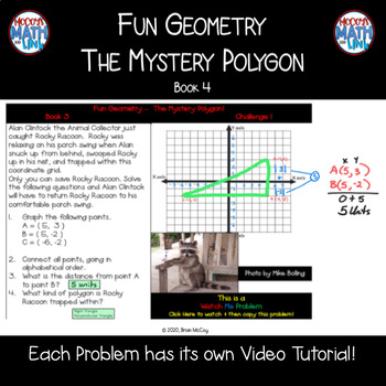 Preview of Fun Geometry: The Mystery Polygon (with embedded Video Tutorial Links)