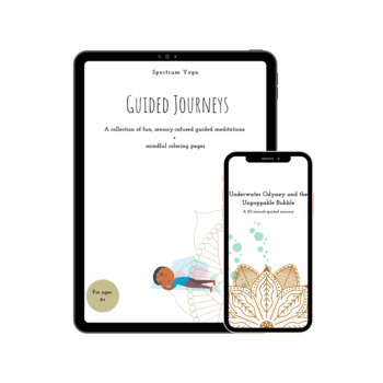 Preview of Fun, Guided Meditations and Mindful Coloring Pages e-Book